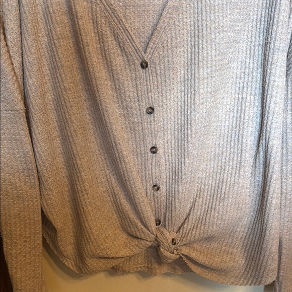 Gray Button-Up Knit Cardigan - Picture 5 of 5